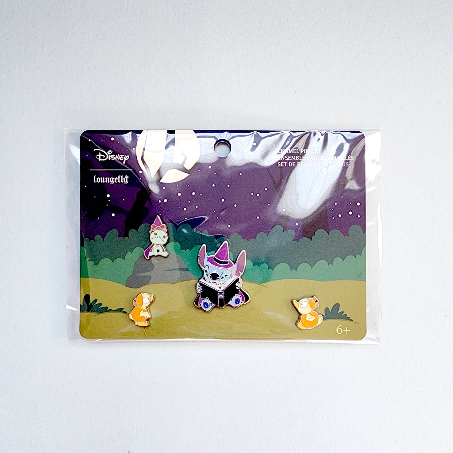 Loungefly x Disney: Stitch Spooky Stories Halloween 4-piece Pin Set