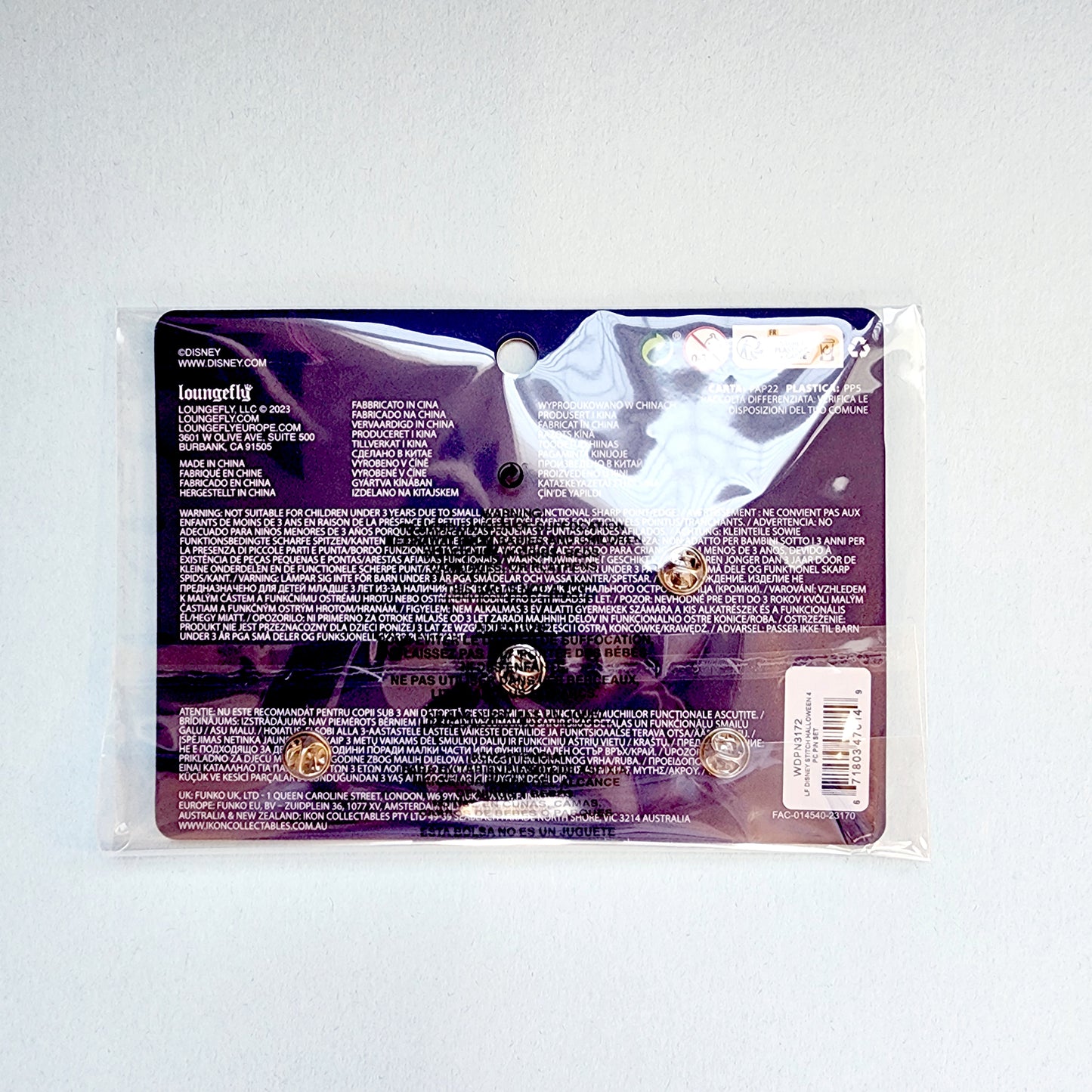 Loungefly x Disney: Stitch Spooky Stories Halloween 4-piece Pin Set