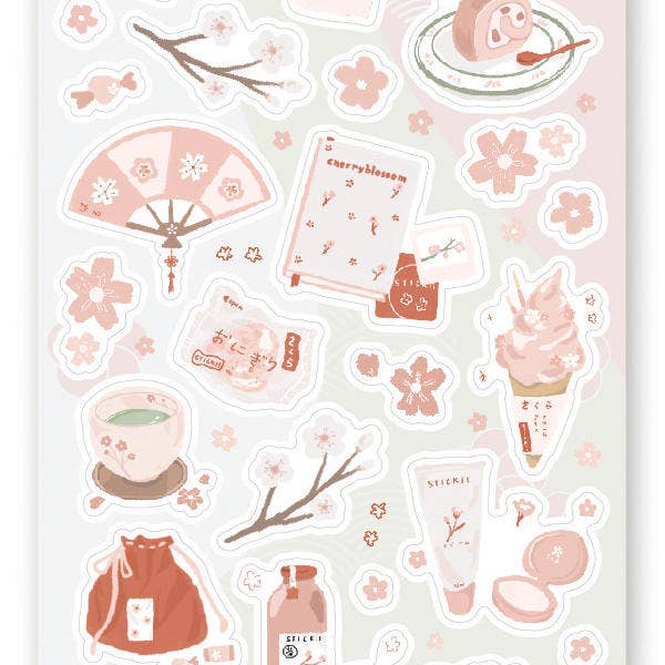 Sakura Party Sticker Sheet
