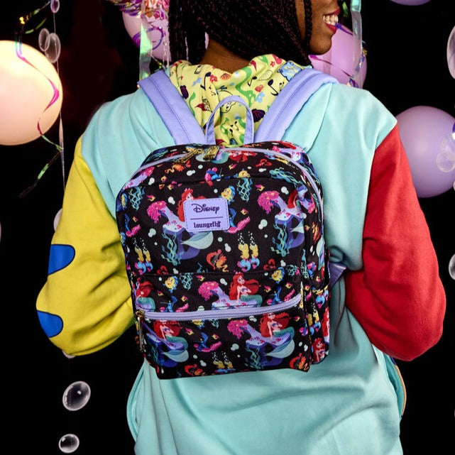 Disney The Little Mermaid 35th Anniversary All Over Print Nylon Mini Backpack
