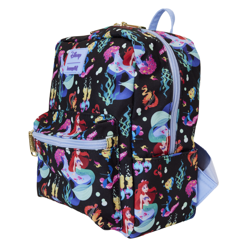 Disney The Little Mermaid 35th Anniversary All Over Print Nylon Mini Backpack