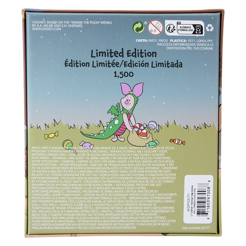 Disney Winnie the Pooh Halloween Costume 3" Sliding Pin Collector Box