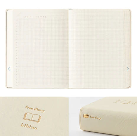MIDORI Hibino Free Undated Diary A6 Ivory