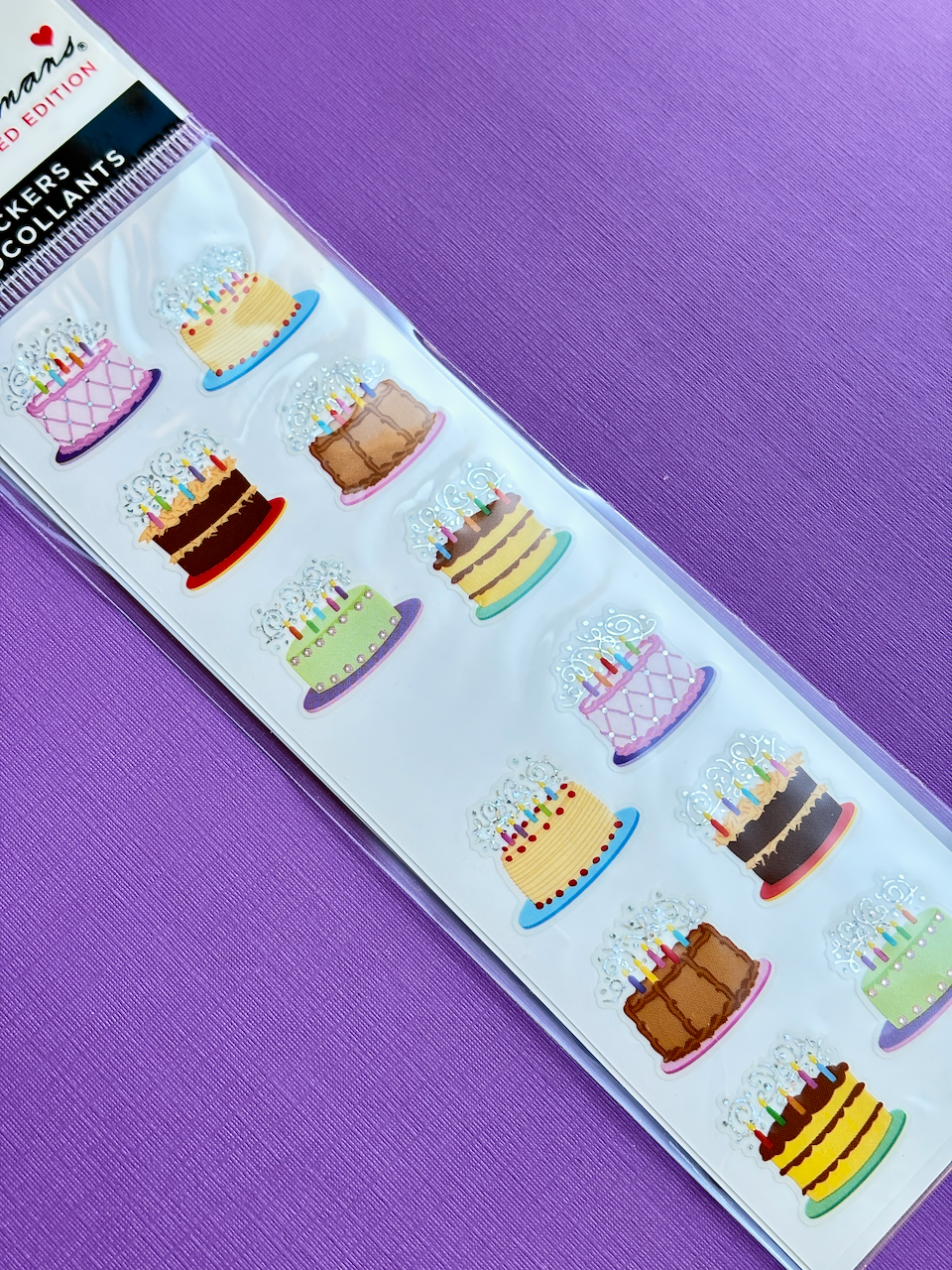 Mrs. Grossman's Stickers: Limited Edition Birthday Cakes