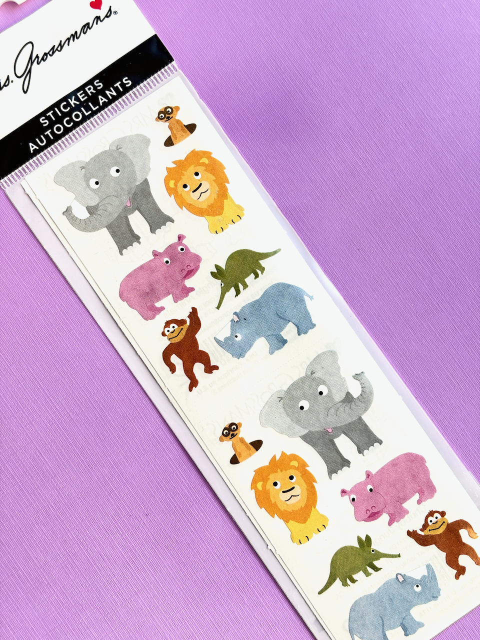 Mrs. Grossman's Stickers: Chubby Jungle Animals