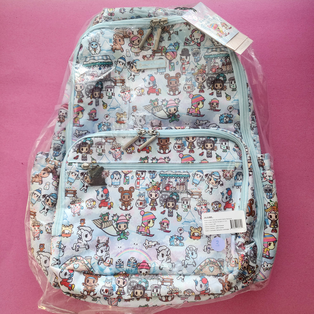 JuJuBe x Tokidoki: Snow Day Zealous Backpack #3 – A Yellow