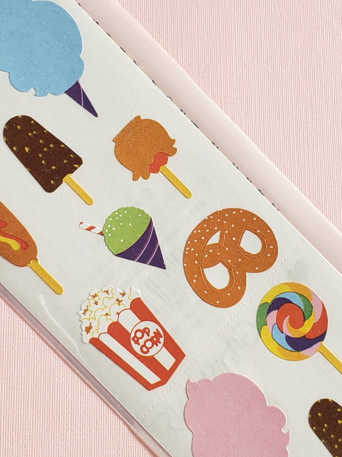 Mrs Grossman's carnival food stickers closeup