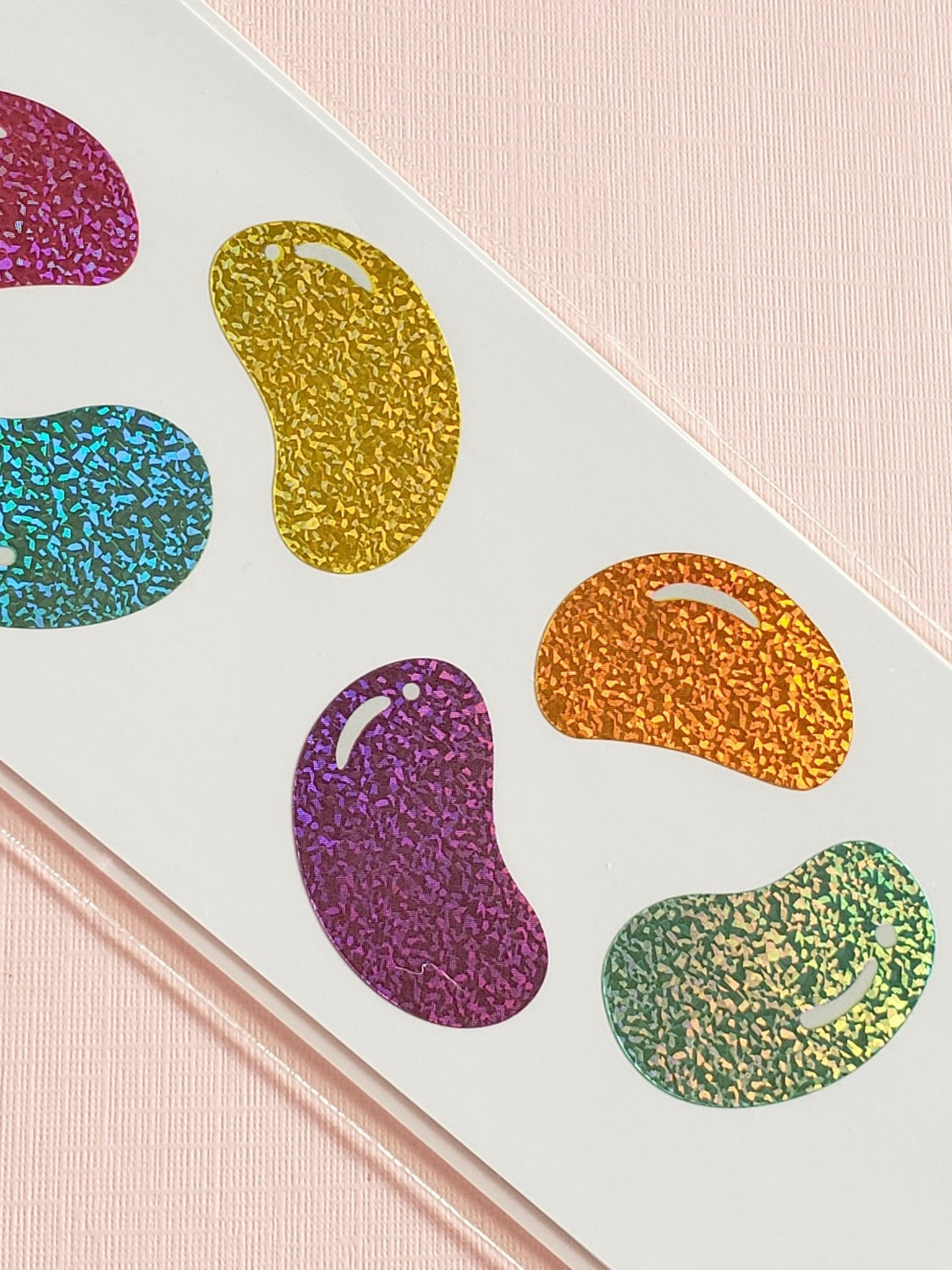 Mrs Grossman's sparkly large jellybean stickers closeup