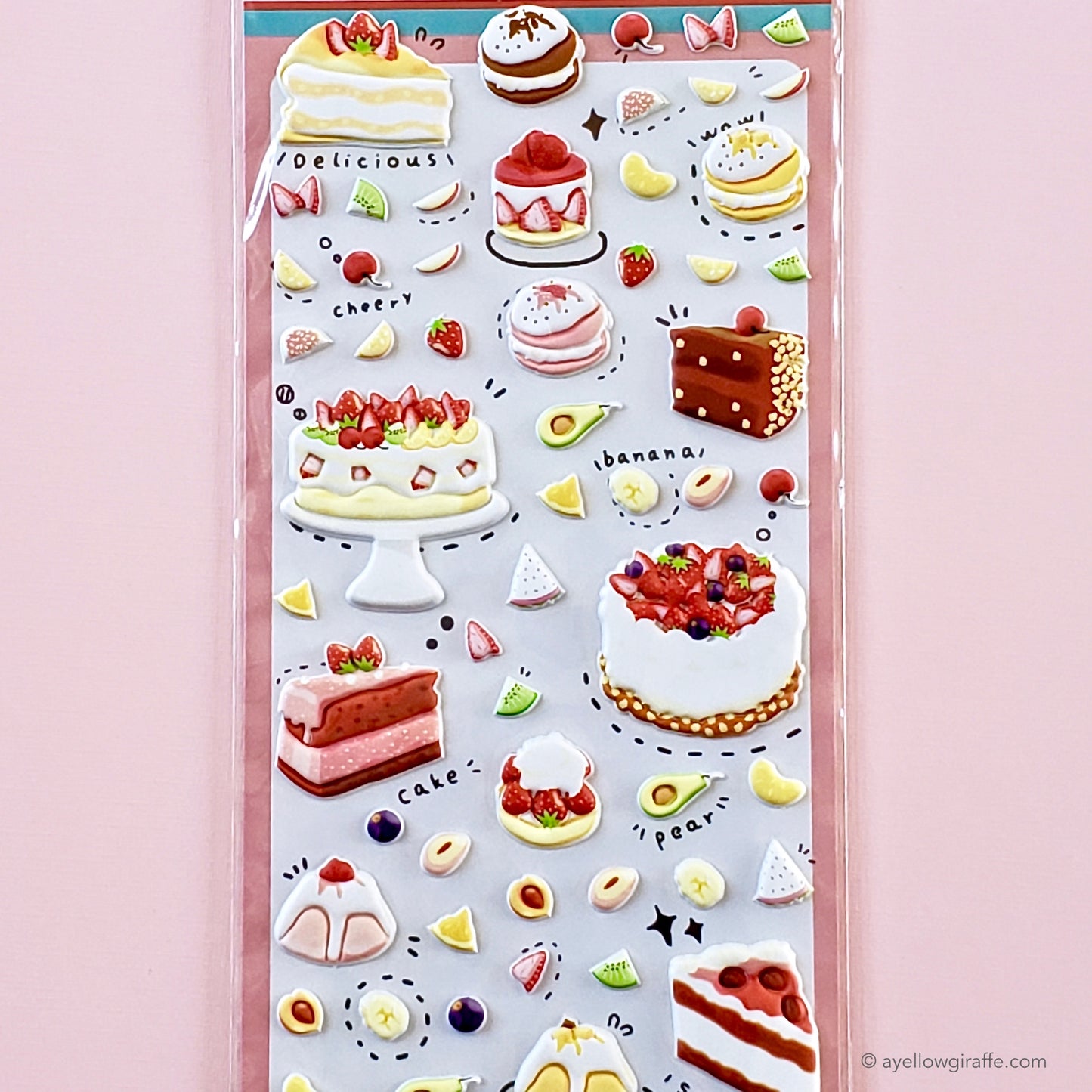Cake Puffy Stickers