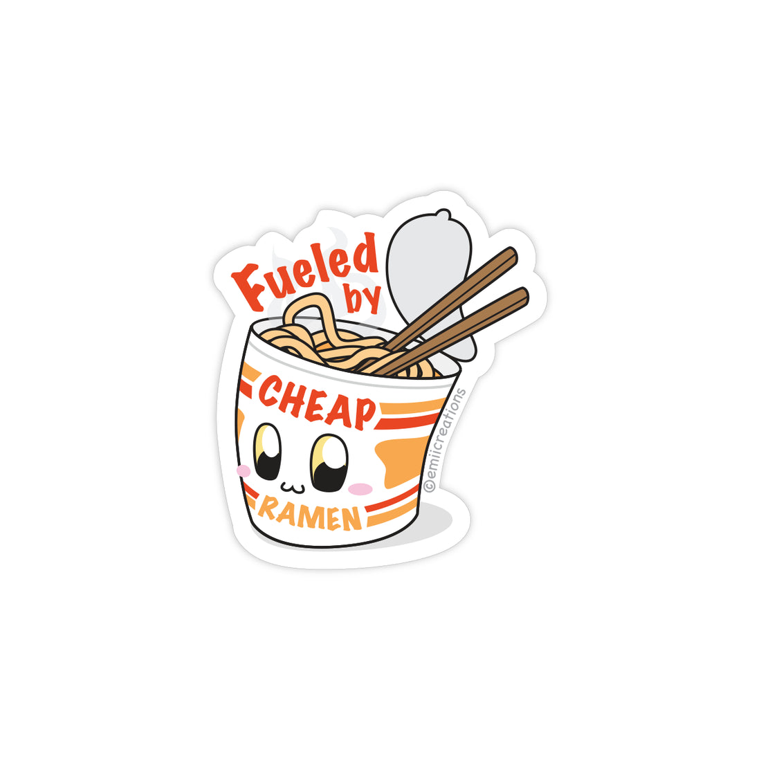 Cheap Ramen Vinyl Sticker