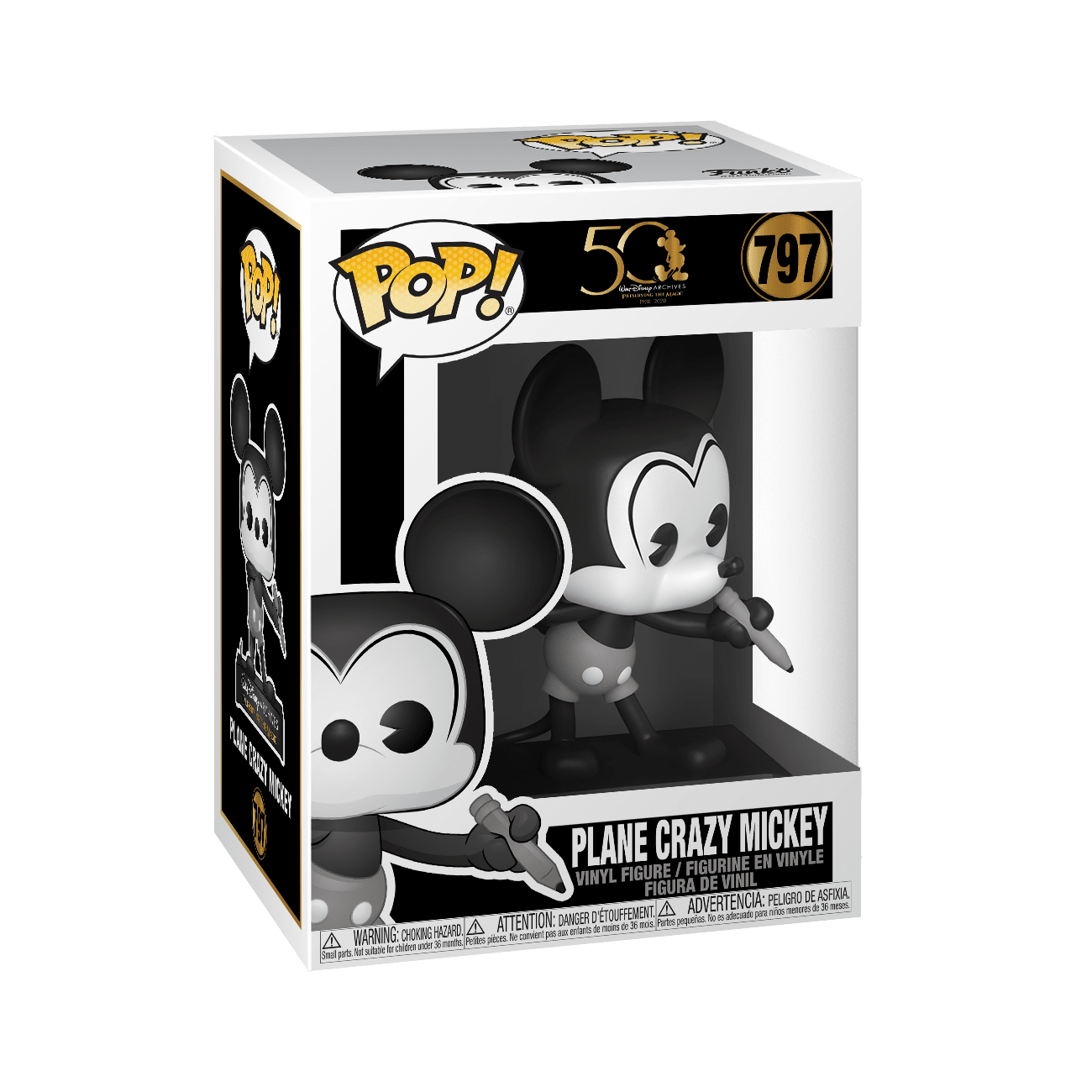 Funko POP Disney Archives 50th anniversary plane crazy mickey stock photo