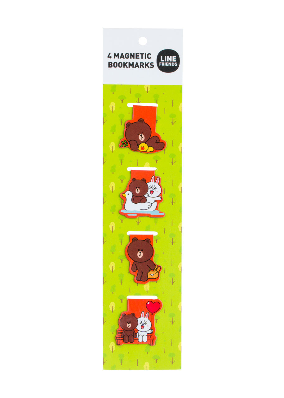 LINE FRIENDS: Play in the Park Magnetic Bookmarks