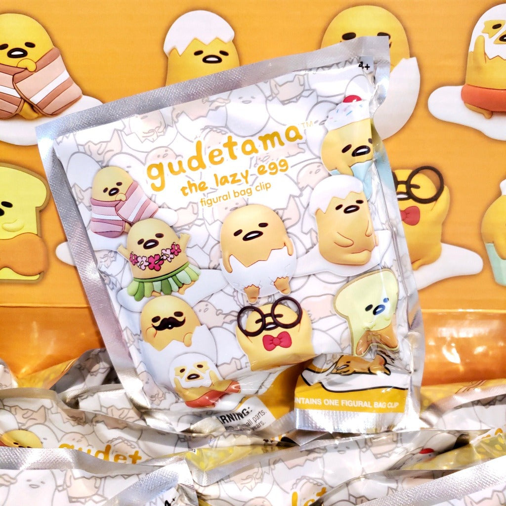 Sanrio Gudetama the Lazy Egg vinyl figural bag clip blind bag package