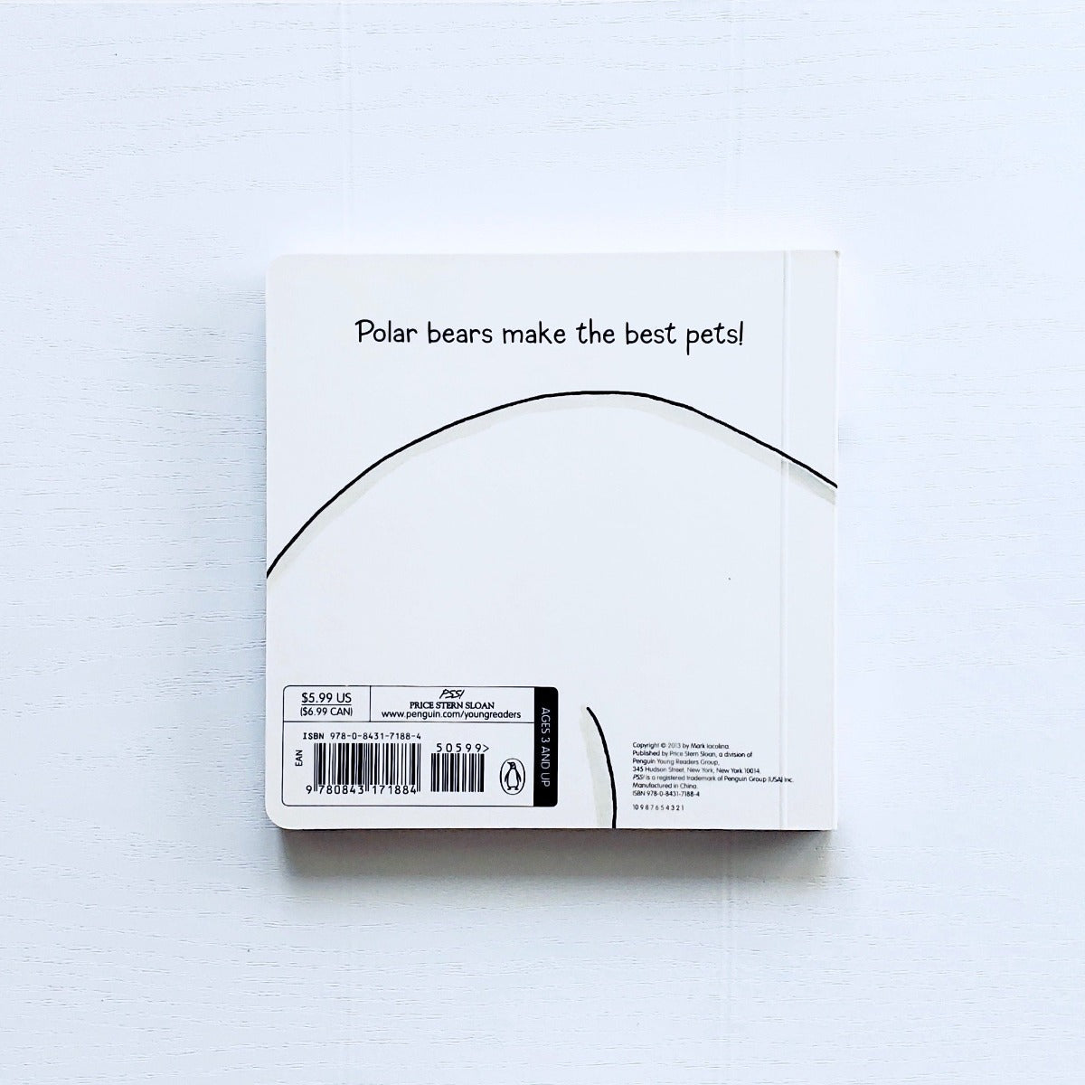 My Pet Polar Bear Board Book back cover