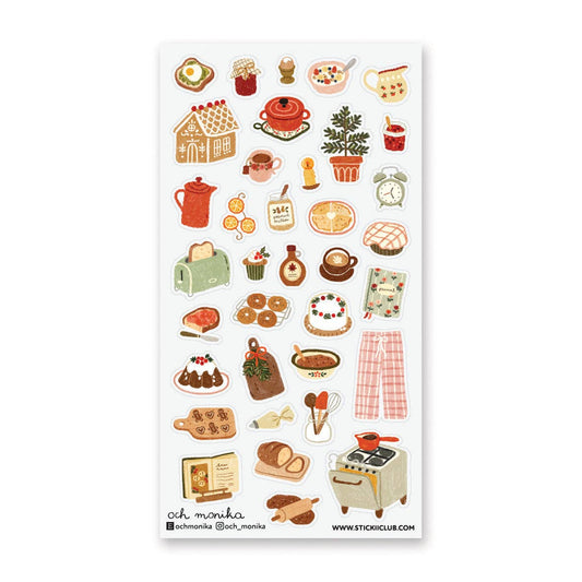 Festive Winter Kitchen Sticker Sheet