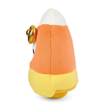 hello kitty dressed as candy corn with gold bow alternate side view