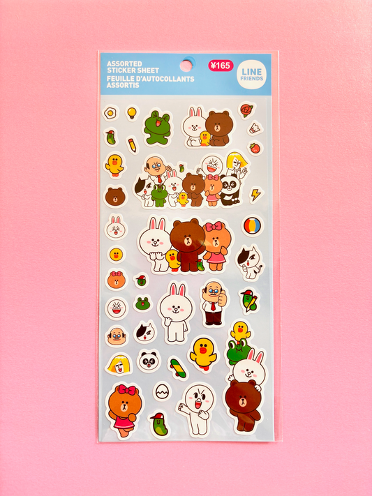 Brown & Friends + Cony Sticker Set