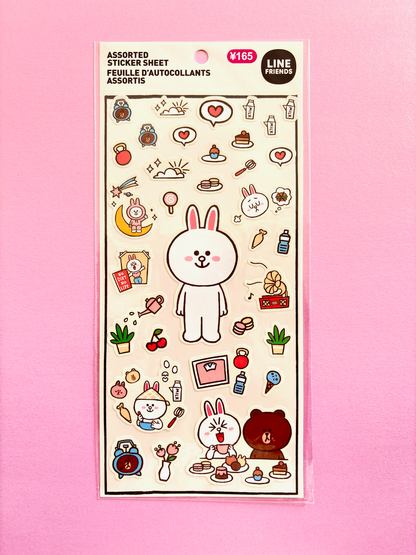 Brown & Friends + Cony Sticker Set