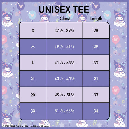 Sanrio Kuromi Carnival Unisex Ringer Tee Shirt