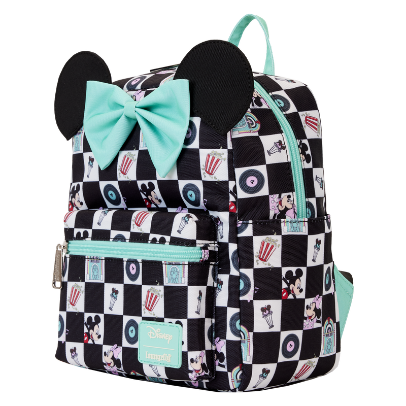 Loungefly x Disney: Mickey & Minnie Date Night Diner Nylon Mini Backpack