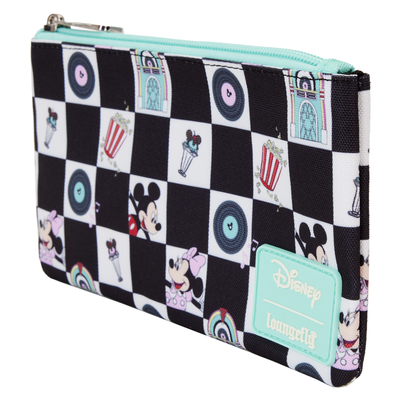 Loungefly x Disney: Mickey & Minnie Date Night Diner Nylon Zipper Pouch Wristlet