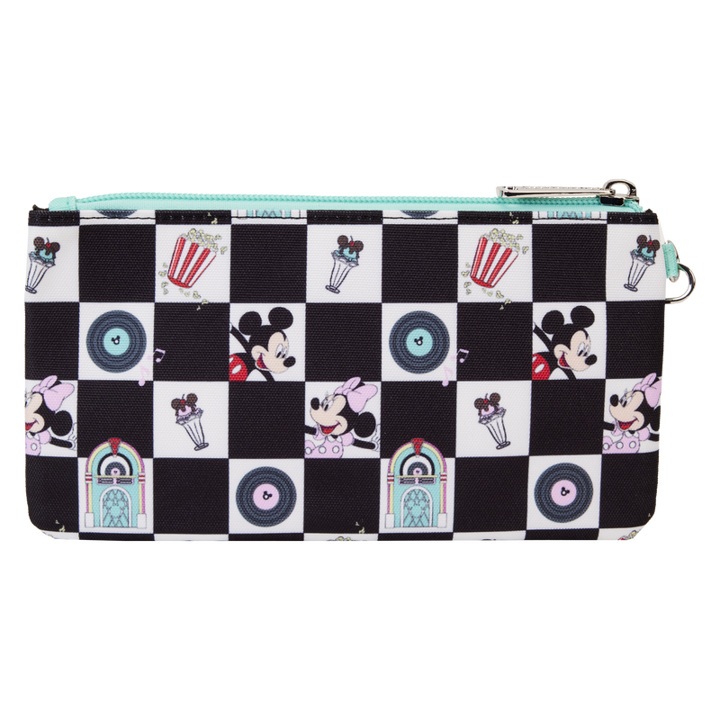 Loungefly x Disney: Mickey & Minnie Date Night Diner Nylon Zipper Pouch Wristlet