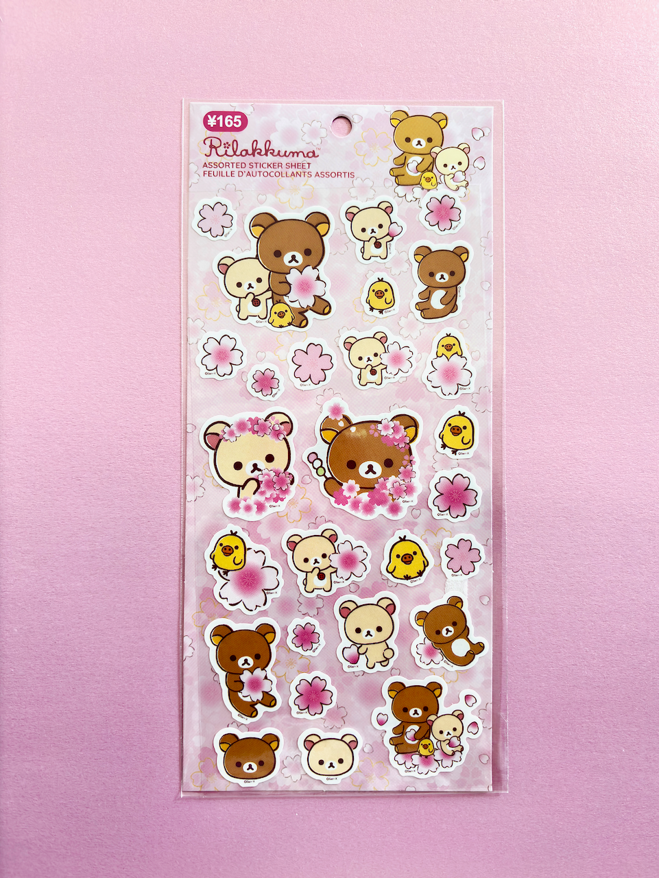 Rilakkuma Cherry Blossom Stickers (Pink)