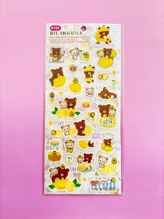 Rilakkuma Lemon Stickers Yellow