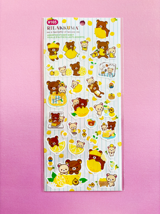 Rilakkuma Lemon Stickers Stripes