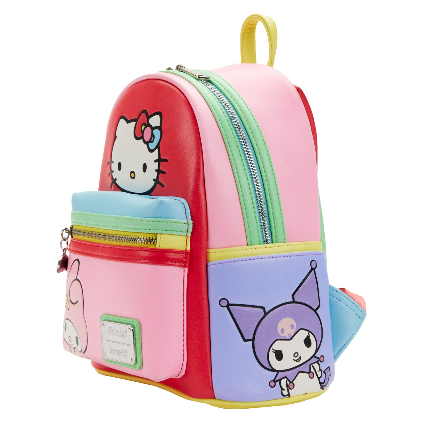 hello kitty and friends kogyaru mini backpack for Girls - 10 Faux Leather Hello Kitty with Front Pocket Plus Bottle | HK Small School Bag Bundle inspired backpack Hello Kitty & Friends Mini