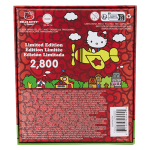 view of back of hello kitty 50th anniversary collector box with limited edition number