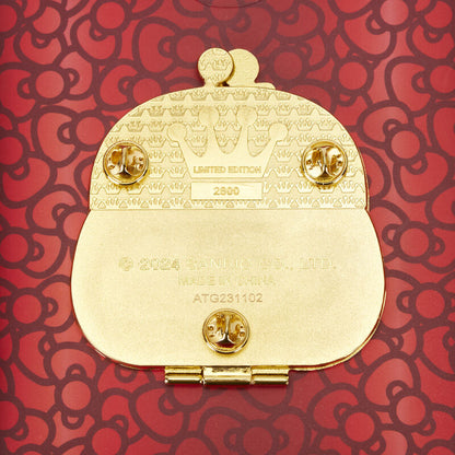 back view with limited edition number of Hello Kitty 50th anniversary coin collector pin
