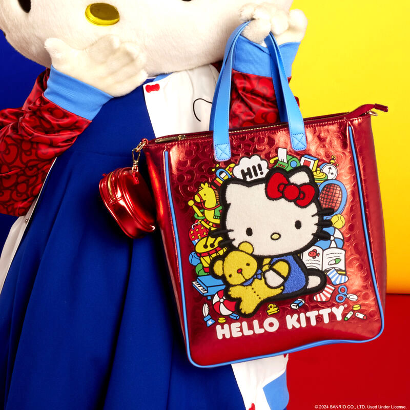 hello kitty in giraffe costume backpack Sanrio Hello Kitty 50th Anniversary Tote Bag with Coin Purse – A Yellow Giraffe