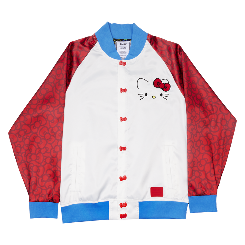 hello kitty 50th anniversary satin jacket front view
