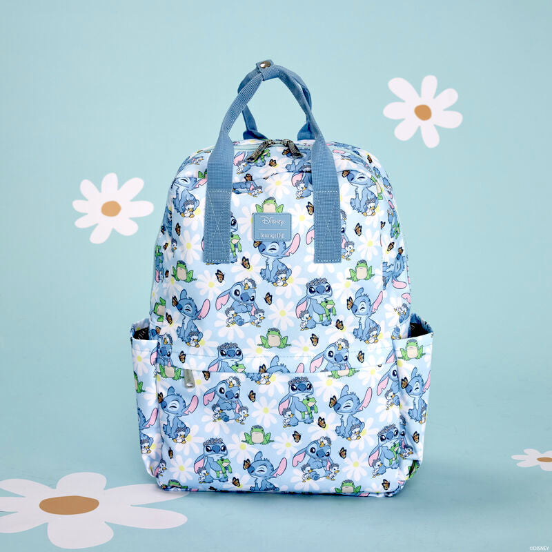 Loungefly x Disney: Stitch Springtime Daisy AOP Nylon Backpack