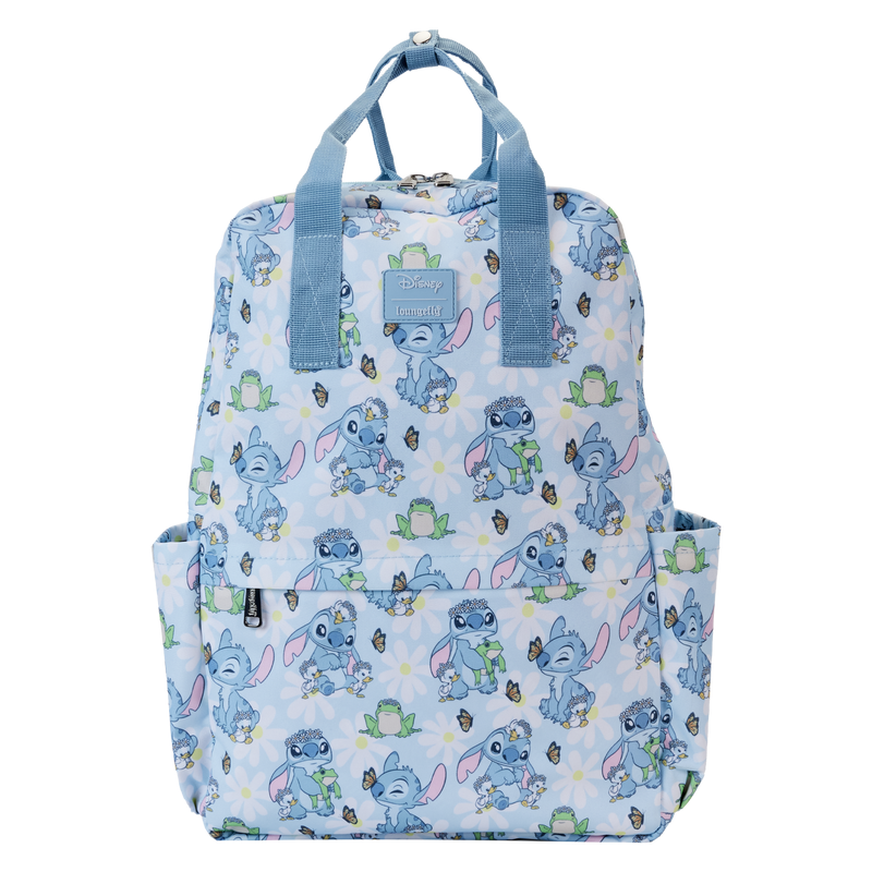 Loungefly x Disney: Stitch Springtime Daisy AOP Nylon Backpack