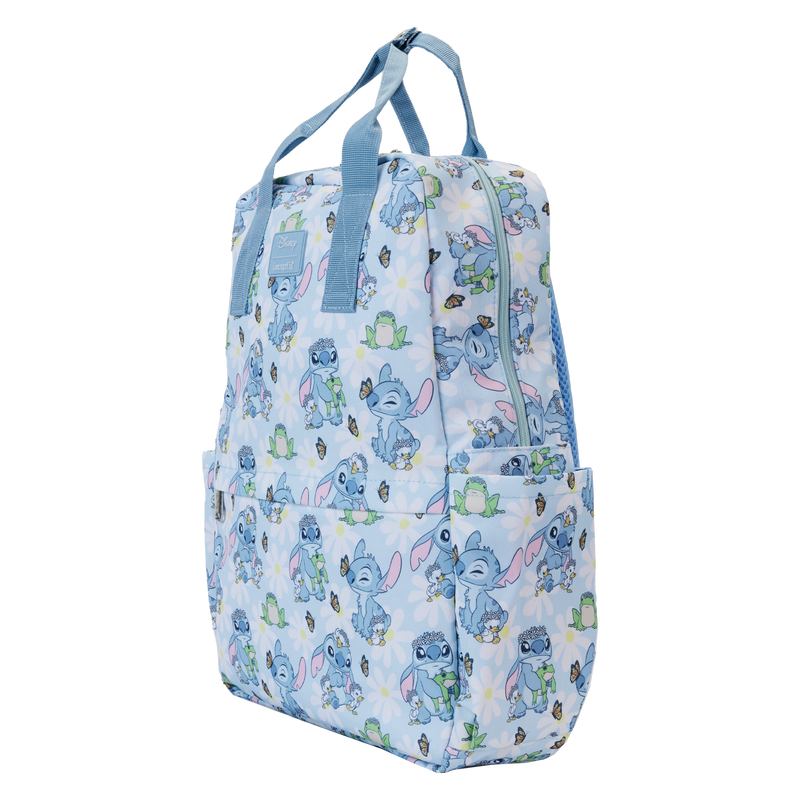 Loungefly x Disney: Stitch Springtime Daisy AOP Nylon Backpack