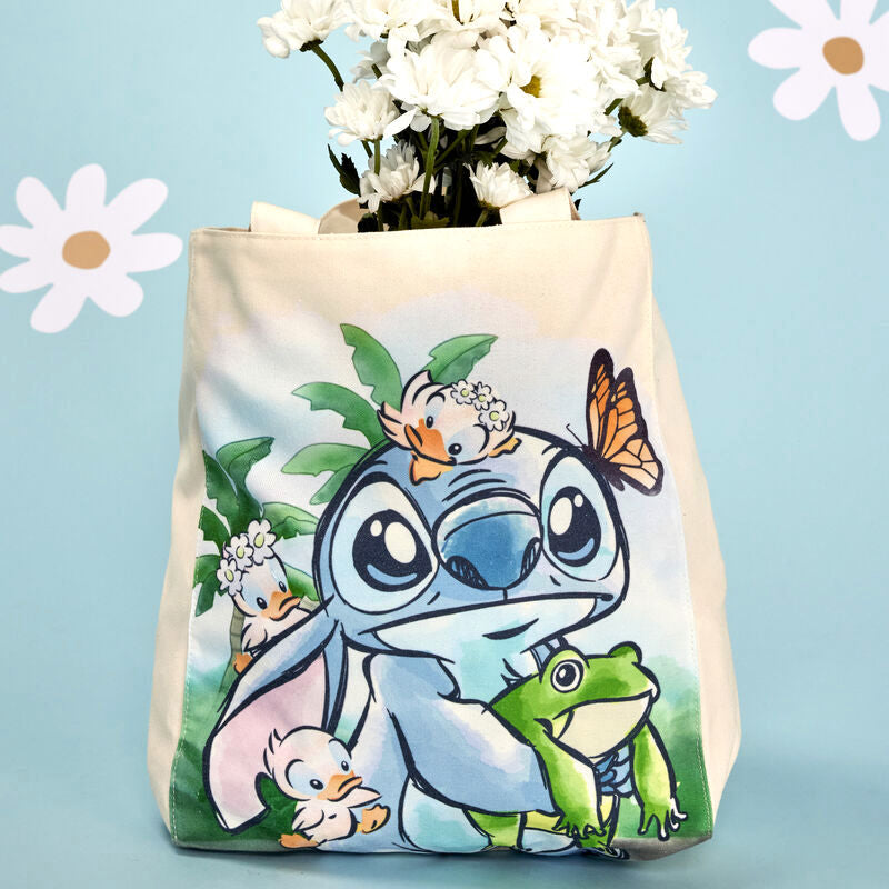 Disney Stitch Springtime Daisy Tote Bag