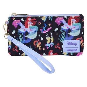 Loungefly x Disney: The Little Mermaid 35th Anniversary All Over Print Zipper Pouch Wristlet