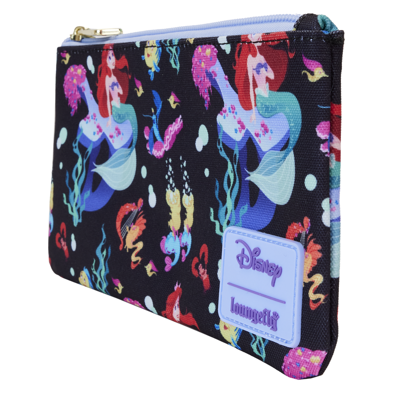 Loungefly x Disney: The Little Mermaid 35th Anniversary All Over Print Zipper Pouch Wristlet