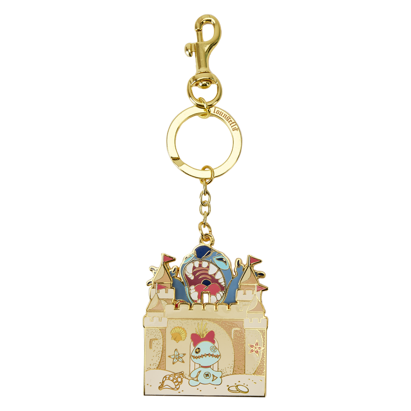 Disney Stitch Sandcastle Beach Keychain