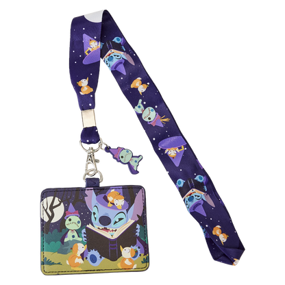 Loungefly x Disney: Stitch Spooky Stories Lanyard with Cardholder