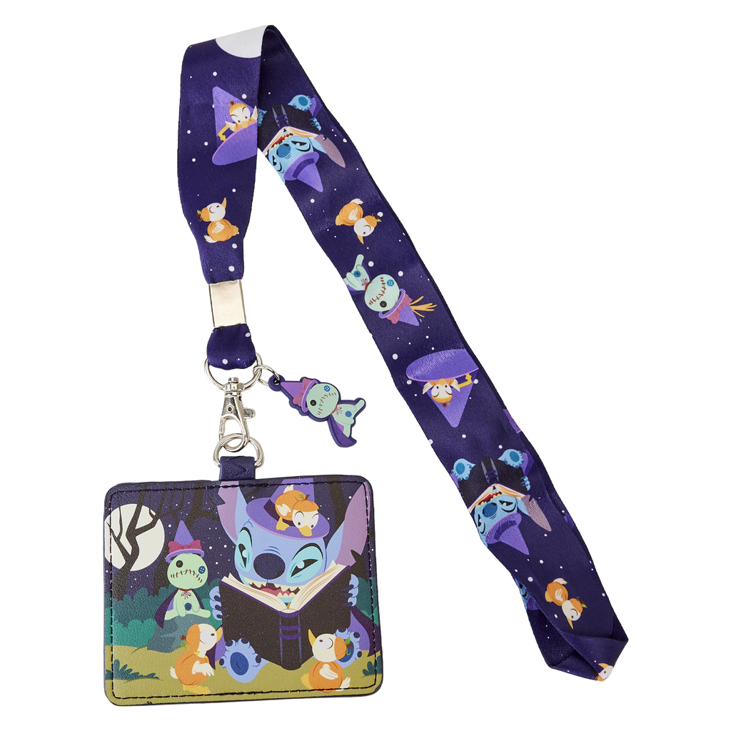 Loungefly x Disney: Stitch Spooky Stories Lanyard with Cardholder