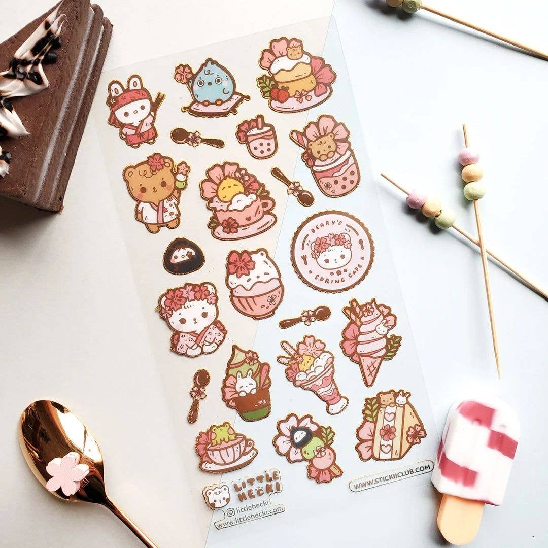 Berry's Spring Cafe Sticker Sheet