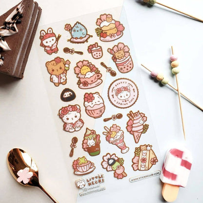 Berry's Spring Cafe Sticker Sheet