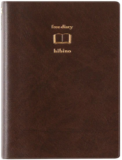 MIDORI Hibino Free Undated Diary A6 Brown