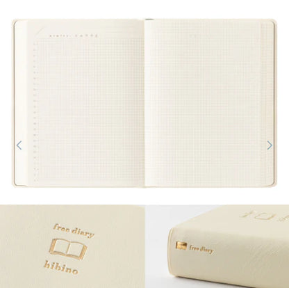 MIDORI Hibino Free Undated Diary A6 Ivory