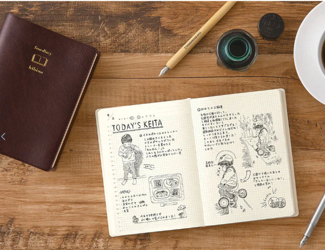 MIDORI Hibino Free Undated Diary A6 Ivory