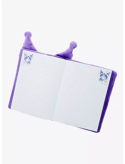 Sanrio Kuromi Plush Journal with Zippered Pocket