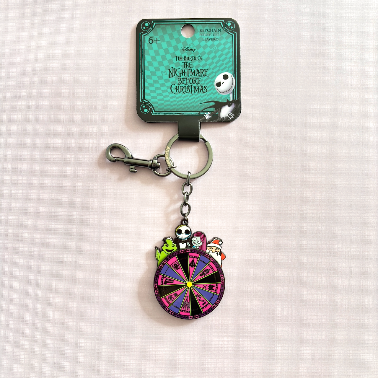 Disney Nightmare Before Christmas Spinning Wheel Keychain
